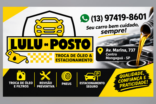 Lulu do Posto — troca de óleo e estacionamento, Mongaguá