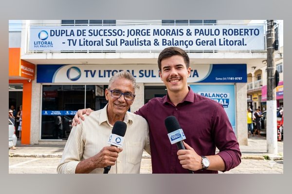 Jorge Morais e Paulo Roberto — TV Litoral Sul Paulista e Balanço Geral Litoral